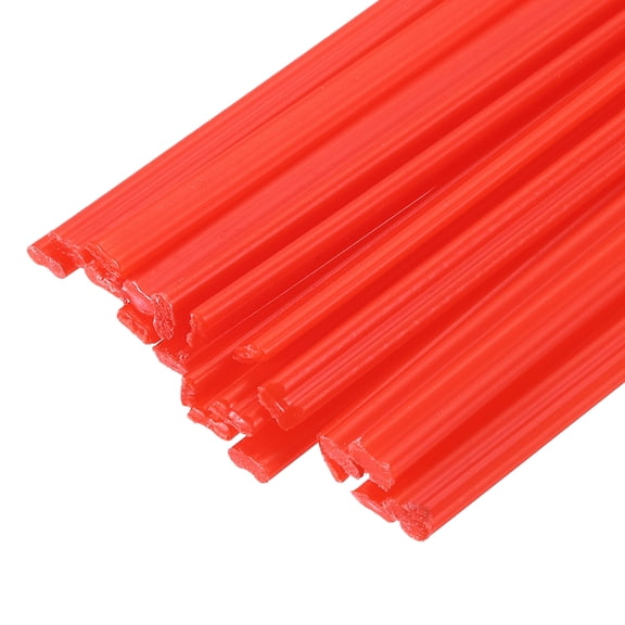 Uxcell 20pcs 20 Inch Plastic Welding Rods PP Welding Strips Welder Rods for Car Bumper, Kayak Repair, Plastic Welder, Red