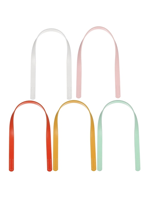 20pcs 23.6" PU Leather Purse Handles Replacement Straps Pink/Yellow/Light Blue/White Sew-on Handles for Tote Bag Replacement, Shoulder to Handbag, DIY Craft