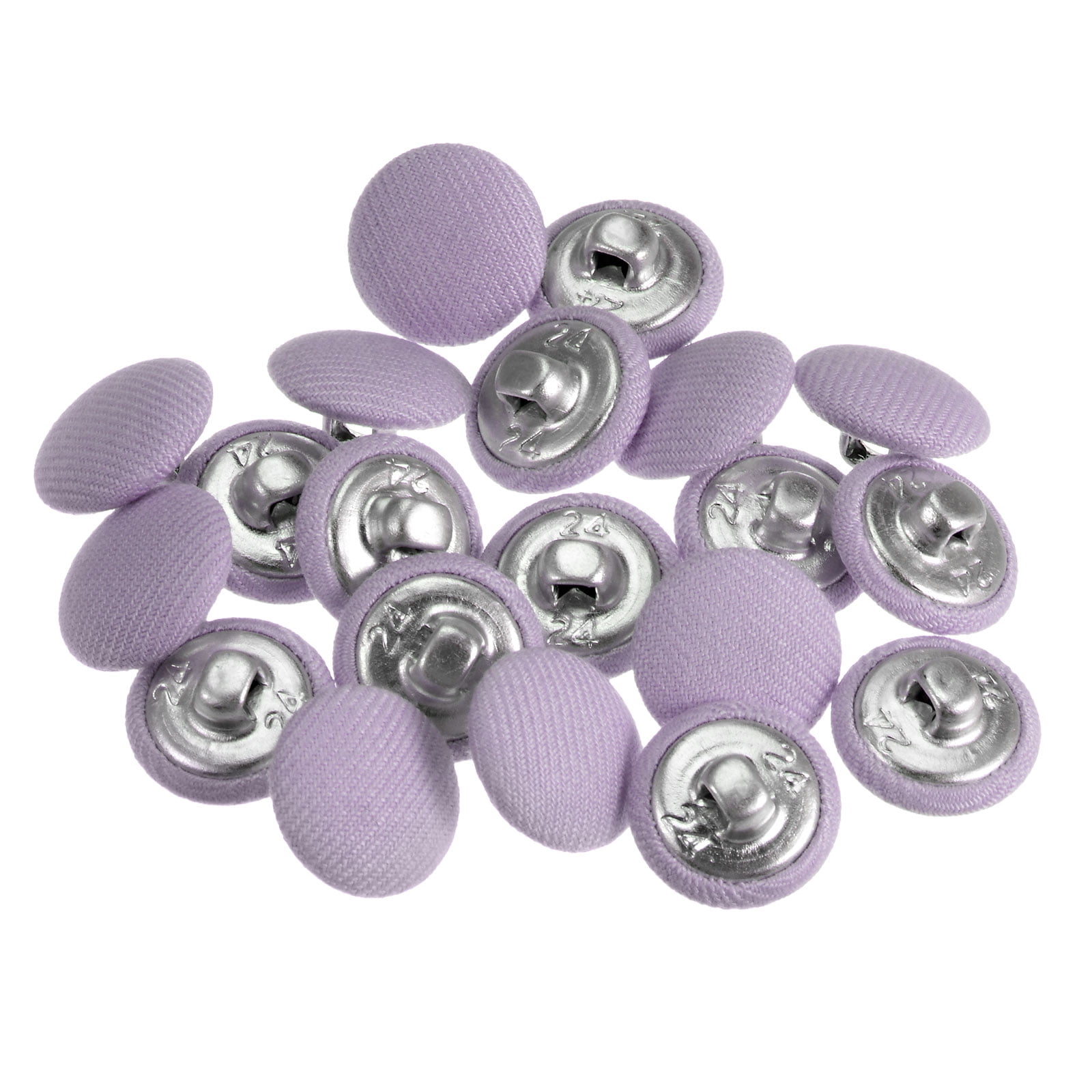 Square Button Cloth Uxcell 20pcs 24L Fabric Cloth Covered Button 15mm Metal Shank Round ...