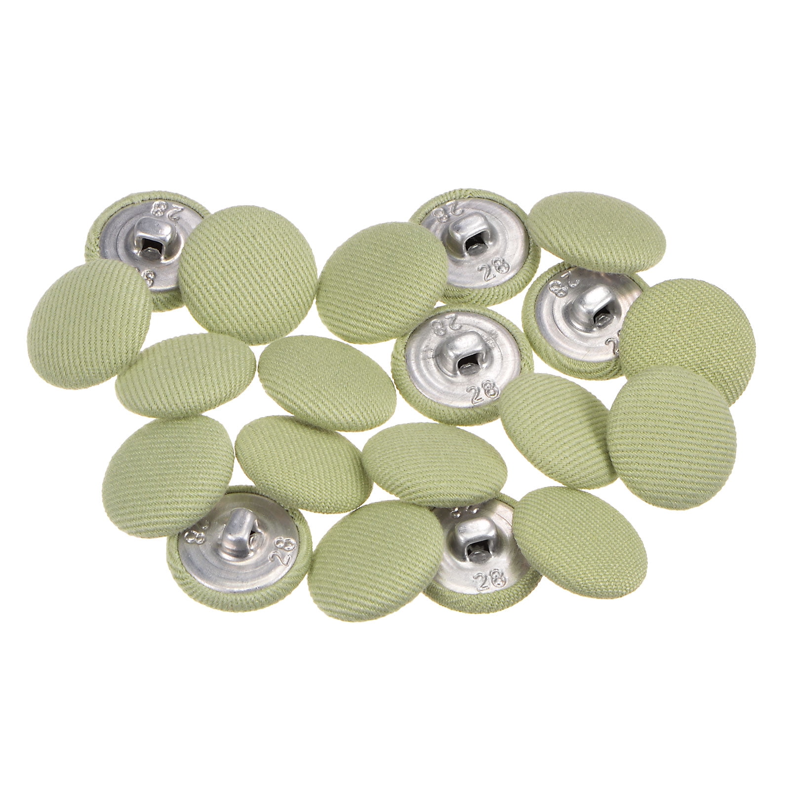 Square Button Cloth Uxcell 20pcs 28L Fabric Cloth Covered Button 18mm Metal Shank Round ...