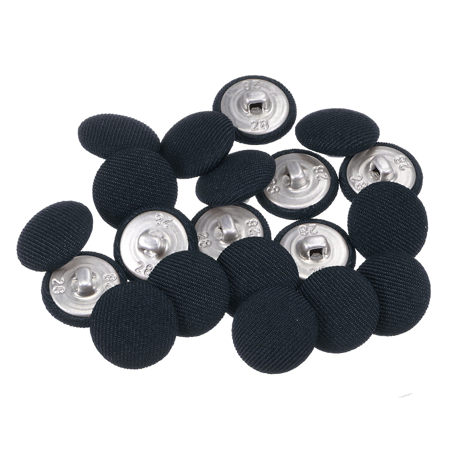 Square Button Cloth Uxcell 20pcs 28L Fabric Cloth Covered Button 18mm Metal Shank Round ...