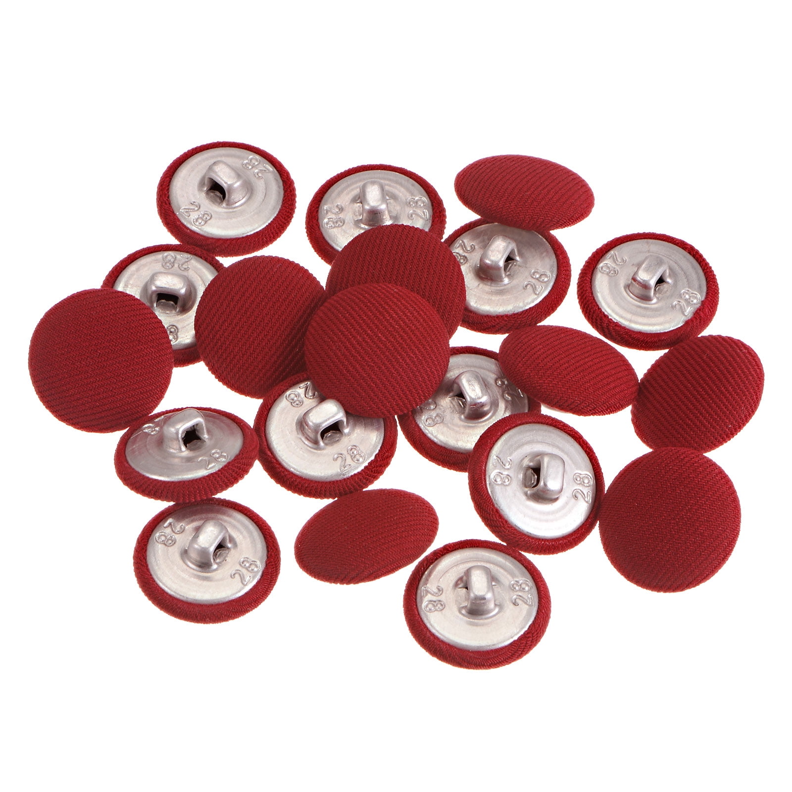 Square Button Cloth Uxcell 20pcs 28L Fabric Cloth Covered Button 18mm Metal Shank Round ...
