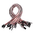 thumbnail image 1 of Uxcell 20Pcs 3-Pin Servo Extension Cable Cord Connectors Wire Male to Male 26AWG 30-Cores Servo Receiver Wire, 1 of 4