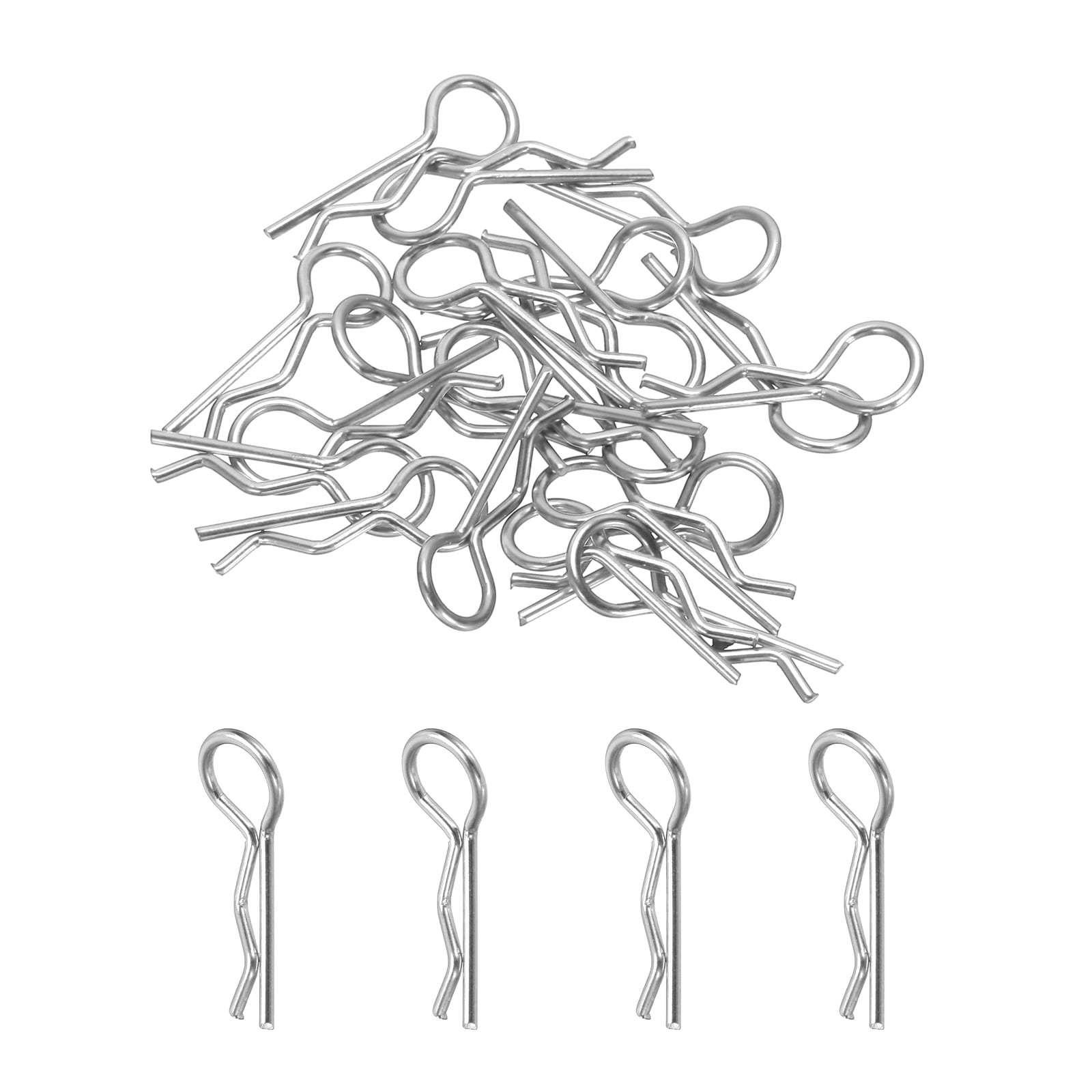 100PCS Universal RC Body Clips – Silver Pins For 1/10 & 1/12 Scale RC Cars (Traxxas, Axial, Redcat, Etc.) - View #6