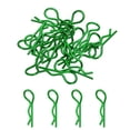 thumbnail image 1 of Uxcell 20pcs 30-Degree Angle Body Clips Bent Springy Pins for 1/8 1/10 1/12 Scale Model RC Truck Crawler Truck(Green), 1 of 6