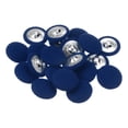 thumbnail image 1 of Uxcell 20pcs 40L Fabric Cloth Covered Button 25mm Round Holes Metal Shank Sewing Buttons for Dress Blouses Deep Blue, 1 of 5