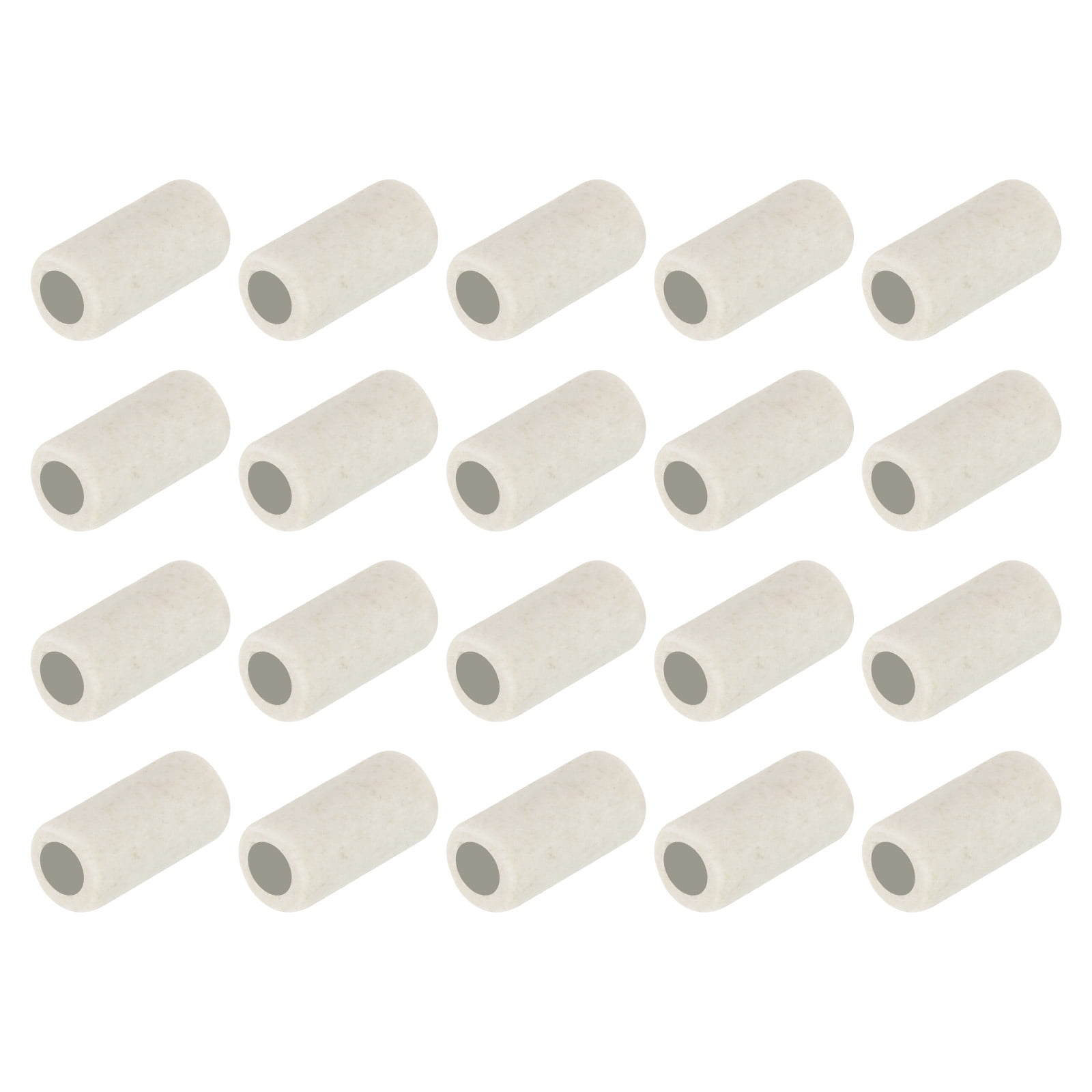 Uxcell 20 Pcs Ceramic Tube Insulated Electronic Wire Heat Insulation ...