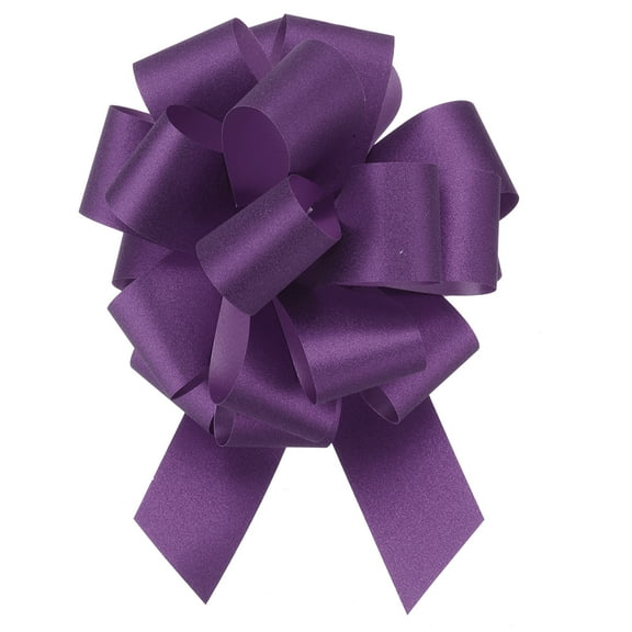 Uxcell 20pcs 6" Glitter Car Large Pull Bow Gift Wrapping Bows for Christmas Wedding, Purple