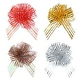 thumbnail image 1 of Uxcell 20pcs 8 Inch Large Organza Pull Bow Metallic Chiffon Gift Wrapping Bows Ribbon, Gold/Silver/Red/Coffee, 1 of 6
