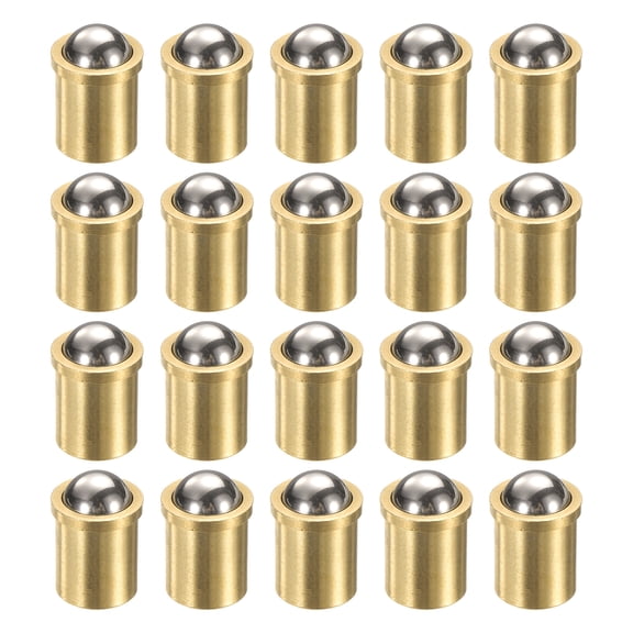 Uxcell 20pcs Ball Point Spring Plunger 10x13mm Brass Small Ball Plunger