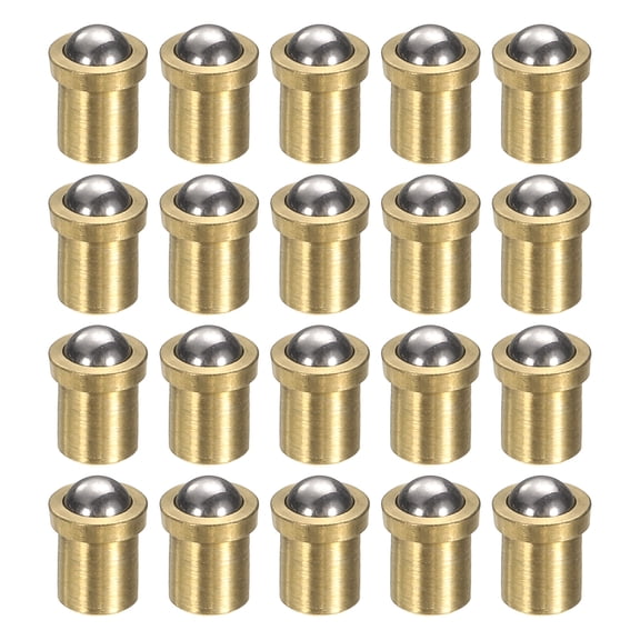 Uxcell 20pcs Ball Point Spring Plunger 3x4mm Brass Small Ball Plunger