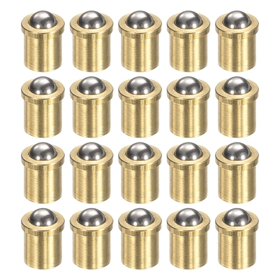 Uxcell 20pcs Ball Point Spring Plunger 4x5mm Brass Small Ball Plunger
