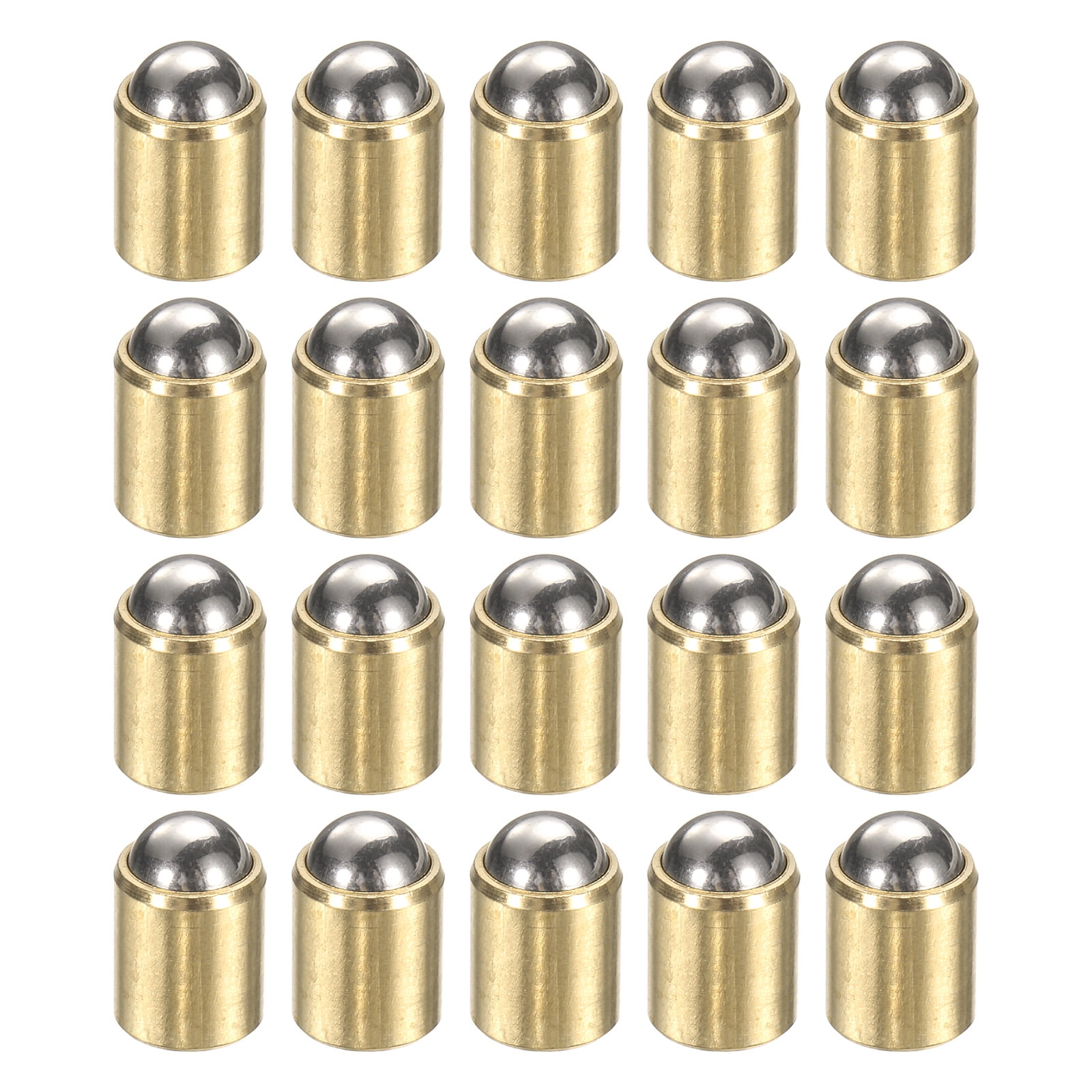 Uxcell 20pcs Ball Point Spring Plunger 6x7mm Brass No Step Ball Plunger ...