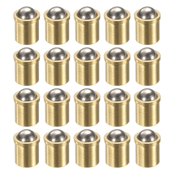 Uxcell 20pcs Ball Point Spring Plunger 6x7mm Brass Small Ball Plunger