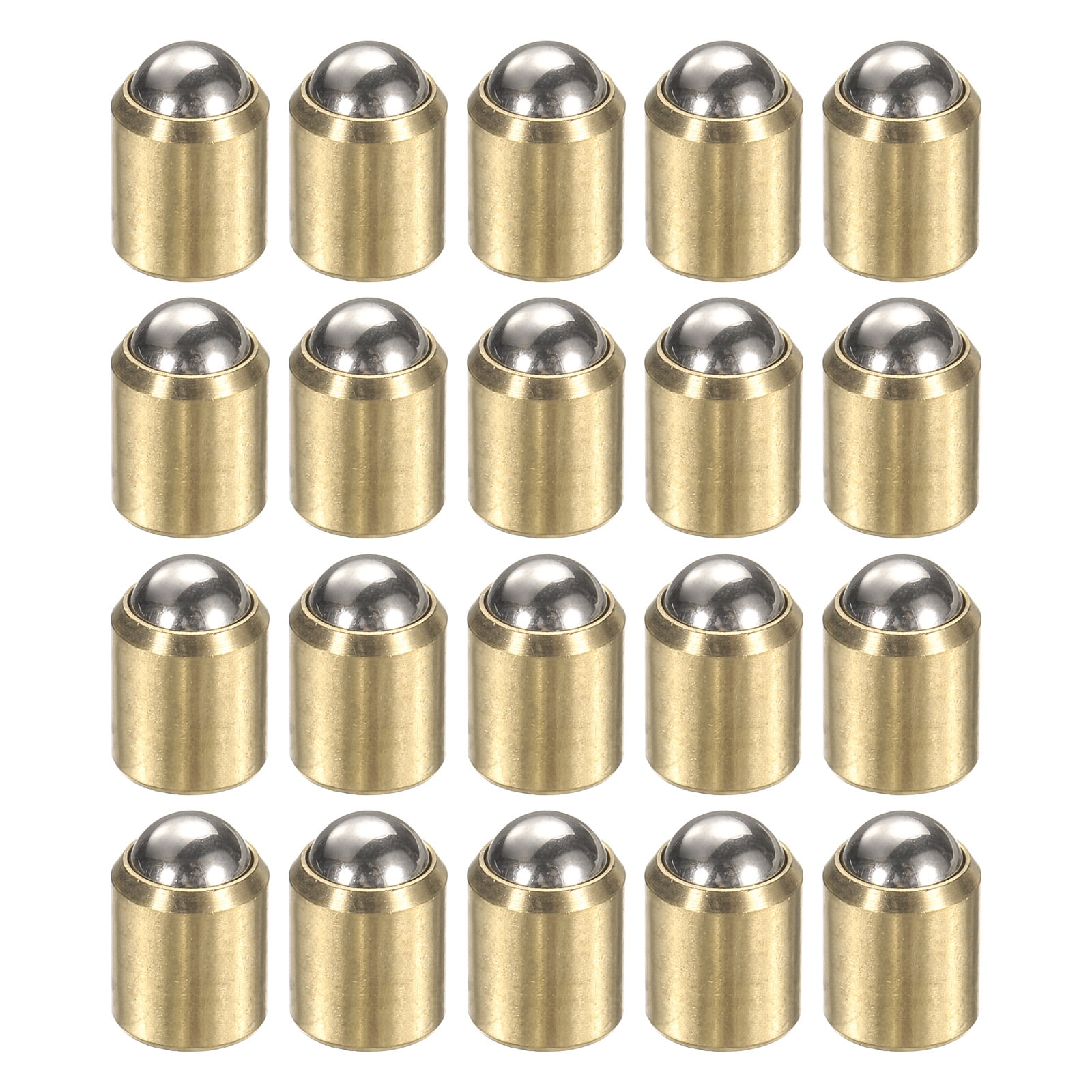Uxcell 20pcs Ball Point Spring Plunger 8x9mm Brass No Step Ball Plunger ...