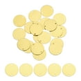 thumbnail image 1 of Uxcell 20pcs Brass Round Stamping Blank DIY Label Tags 15mm for Craft, Pendant Decoration, 1.2mm Double Hole, 1 of 6