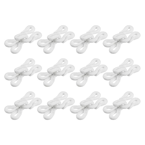 Uxcell 20pcs Brass Sewing Hooks and Eyes Closure 23mm Long Suitable for Bra Skirt Trousers Sewing DIY Craft White