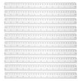 thumbnail image 1 of Uxcell 20pcs Clear Plastic Ruler 30cm / 1.18" Straight End Ruler with Black Scale Mark, 1 of 6