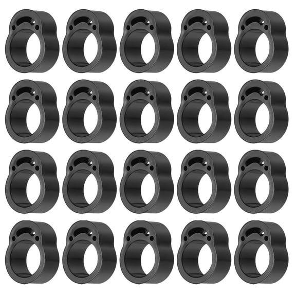 Uxcell 20Pcs Door Handle Stopper, 17mm Hole Door Knob Stoppers Wall Protector Bumpers Reusable Plastic Silicone for Home Cabinets Lever Buffer Shield, Black(Single Hole)