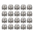 thumbnail image 1 of Uxcell 20pcs Double Hole Cord Locks End Fastener Slider for Drawstrings Shoelaces Backpacks Clothes, White Nickel, 1 of 5