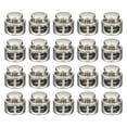 thumbnail image 1 of Uxcell 20pcs Double Hole Metal Spring Cord Locks Round Toggle Stoppers Stop Sliding Cord Fasteners Locks, Pearl Nickel, 1 of 5