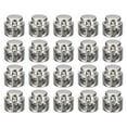 thumbnail image 1 of Uxcell 20pcs Double Hole Metal Spring Cord Locks Round Toggle Stoppers Stop Sliding Cord Fasteners Locks, White Nickel, 1 of 5