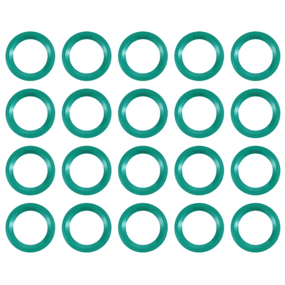 Uxcell 20pcs Fluorine Flat Washer (14.4mm OD 9.8mm ID 1.5mm Thick) Metric FKM Fluororubber V-Type O-Rings Sealing Gasket Spacer for Fasten Screws Flanges Faucet Pipe Valves, Green