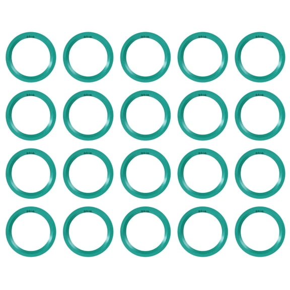 Uxcell 20pcs Fluorine Flat Washer (20.9mm OD 15.7mm ID 1.5mm Thick) Metric FKM Fluororubber V-Type O-Rings Sealing Gasket Spacer for Fasten Screws Flanges Faucet Pipe Valves, Green