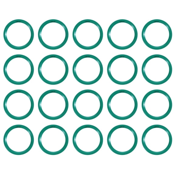 Uxcell 20pcs Fluorine Flat Washer (22.9mm OD 17.8mm ID 1.5mm Thick) Metric FKM Fluororubber V-Type O-Rings Sealing Gasket Spacer for Fasten Screws Flanges Faucet Pipe Valves, Green