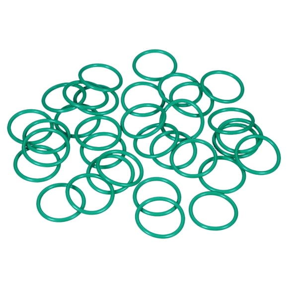 Uxcell 20pcs Fluorine Rubber O-Rings (24mm OD 19mm ID 2.5mm Width) - Metric FKM Sealing Gasket Plumbing Sealing O Rings, for Fasten Screws Flanges Faucet Pipe Valves, Green