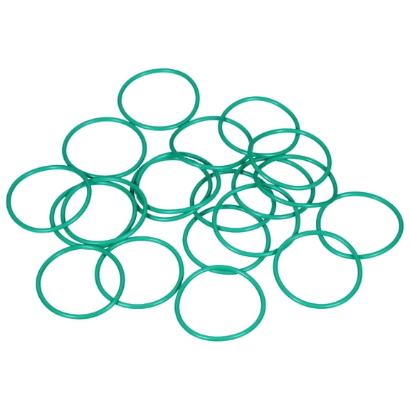 Uxcell 20pcs Fluorine Rubber O-Rings (38mm OD 33mm ID 2.5mm Width) - Metric FKM Sealing Gasket Plumbing Sealing O Rings, for Fasten Screws Flanges Faucet Pipe Valves, Green