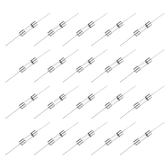 Uxcell 20Pcs Glass Tube Fuses, Axial-with Wire 5x20mm 20A 250V for Replacing or Repairing Many Home Electronics (F20A)