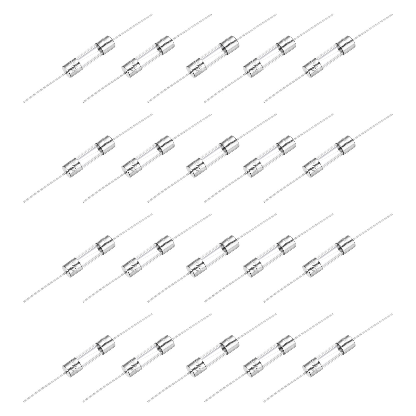 20-Pack Glass Tube Fuses - Slow-Blow 0.25A 250V, 3.6x10mm Axial Lead, For Electronics Repair