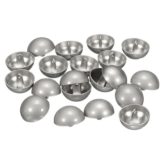 Uxcell 20pcs Hal-Domed Metal Sewing Buttons, 20mm / 3/4" Half Round Mushroom Pearl Cap Metal Buttons for Blazer Suit, Coat, Misty Silver