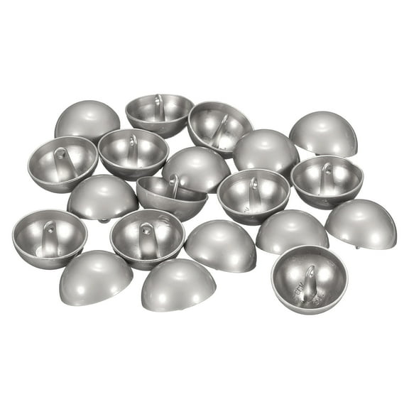 Uxcell 20pcs Hal-Domed Metal Sewing Buttons, 23mm / 7/8" Half Round Mushroom Pearl Cap Metal Buttons for Blazer Suit, Coat, Misty Silver