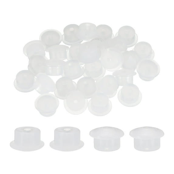 Uxcell 20pcs Hole Plugs Fit for 5.8mm(1/5") Hole, Round Snap Plug for Home,White