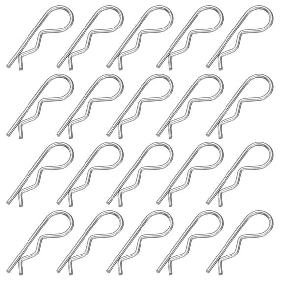 Uxcell 20pcs M1.2 x 25mm Cotter Pins Heavy Duty R Clips Hitch Pin Clip