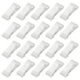 thumbnail image 1 of Uxcell 20pcs Metal Alligator Clamps 1.3" x 0.5" Mini Spring Clamp Hanging Crocodile Clips with Smooth Jaw for Work Photo Clothes Crafts, Silver, 1 of 6