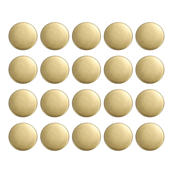Uxcell 20pcs Metal Round Buttons 23mm Brass Sewing Craft Buttons, Bronze