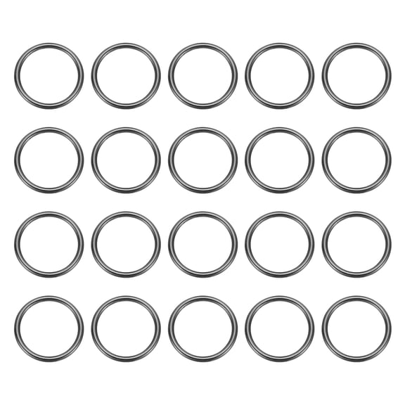Uxcell 20pcs O Ring Buckles 1-3/16" Zinc Alloy Electroplated Round Buckles, Gunmetal