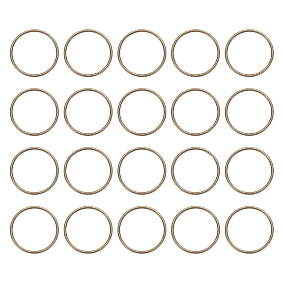 Uxcell 20pcs O Ring Buckles 2" Zinc Alloy Electroplated Round Buckles, Bronze