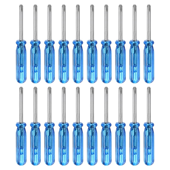 Uxcell 20pcs PH00 Mini Phillips Screwdriver #00 1.8" Length Screwdrivers 1" Carbon Steel with Ergonomic Handle for DIY Repairing, Blue
