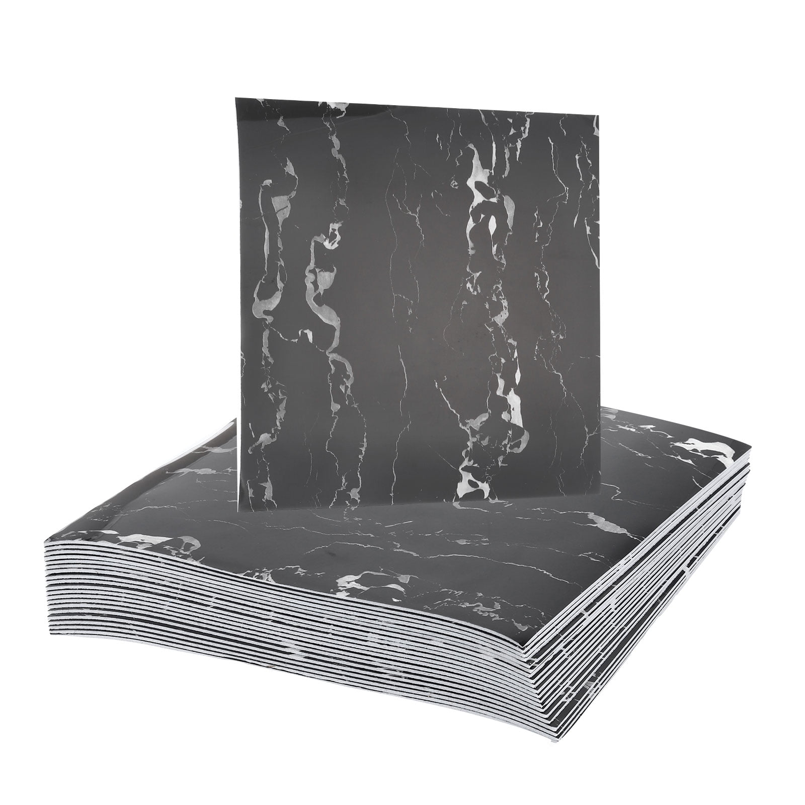 Uxcell 20Pcs Peel and Stick Marble Tiles, Waterproof Wall Panel Backsplash, 11.81"x11.81" Peel and Stick Shower Tiles for Bathroom, White Crystal Dragon Design