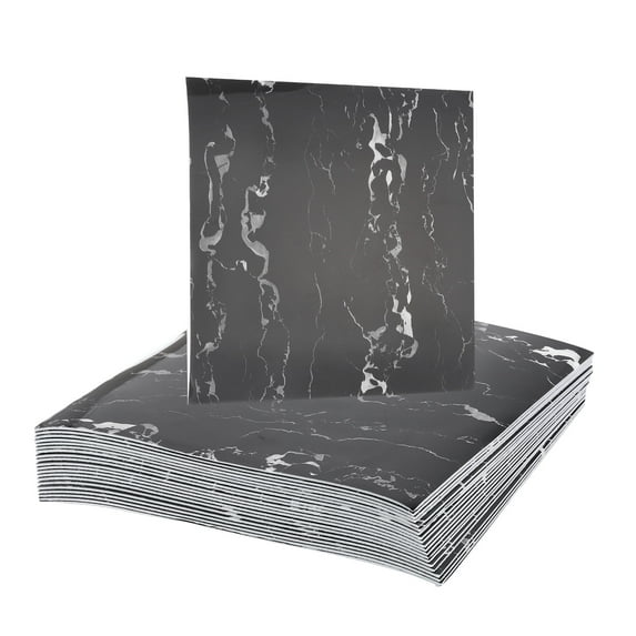 Uxcell 20Pcs Peel and Stick Marble Tiles, Waterproof Wall Panel Backsplash, 11.81"x11.81" Peel and Stick Shower Tiles for Bathroom, White Crystal Dragon Design