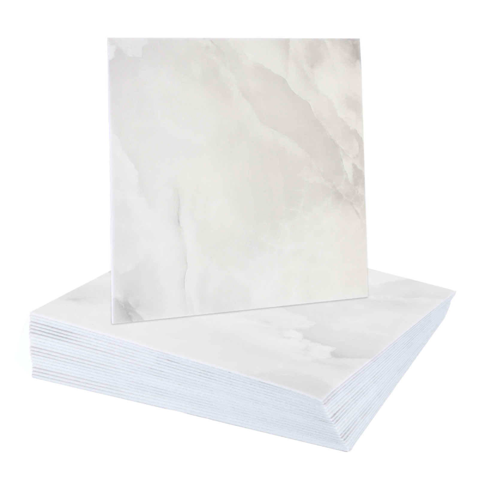 Uxcell 20pcs Peel and Stick Marble Tiles, Waterproof Wall Panel ...