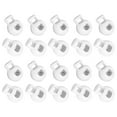 thumbnail image 1 of Uxcell 20pcs Plastic 5.5mm Diameter Hole Rope Cord Locks Ends Stoppers Clear White, 1 of 5