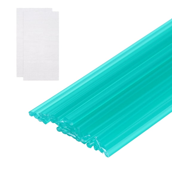 Uxcell 20Pcs Plastic Welding Rods 10" PP Welding Repair Strips Welder Rods with Reinforcing Mesh Green