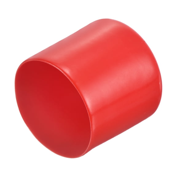 Uxcell 20pcs Rubber End Caps 45mm ID Vinyl Round Tube Bolt Cap Cover Thread Protectors Red