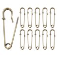 thumbnail image 1 of Uxcell 20pcs Safety Pins 2 Inch (50mm) Electroplated Steel Large Safety Pin Heavy Duty Sewing Safety Pins Bulk for Clothes Sewing Arts DIY Crafts, Bronze, 1 of 6