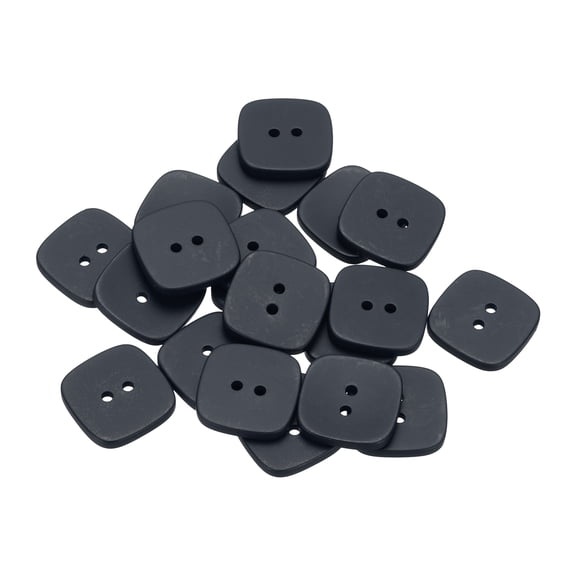 Uxcell 20pcs Sewing Button 25mm (1") 2 Holes Square Resin Button Craft Sewing Replacement Accessories for Clothing DIY Crafts Decoration, Blue